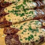 Garlic Butter Steak Bites and Cheesy Smashed Potatoes